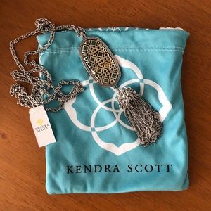 Kendra Scott Mixed Metal Filigree Long Necklace